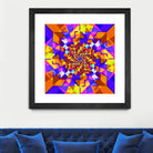 Spiral Squares by Pete Smith on GIANT ART - fuchsia digital painting