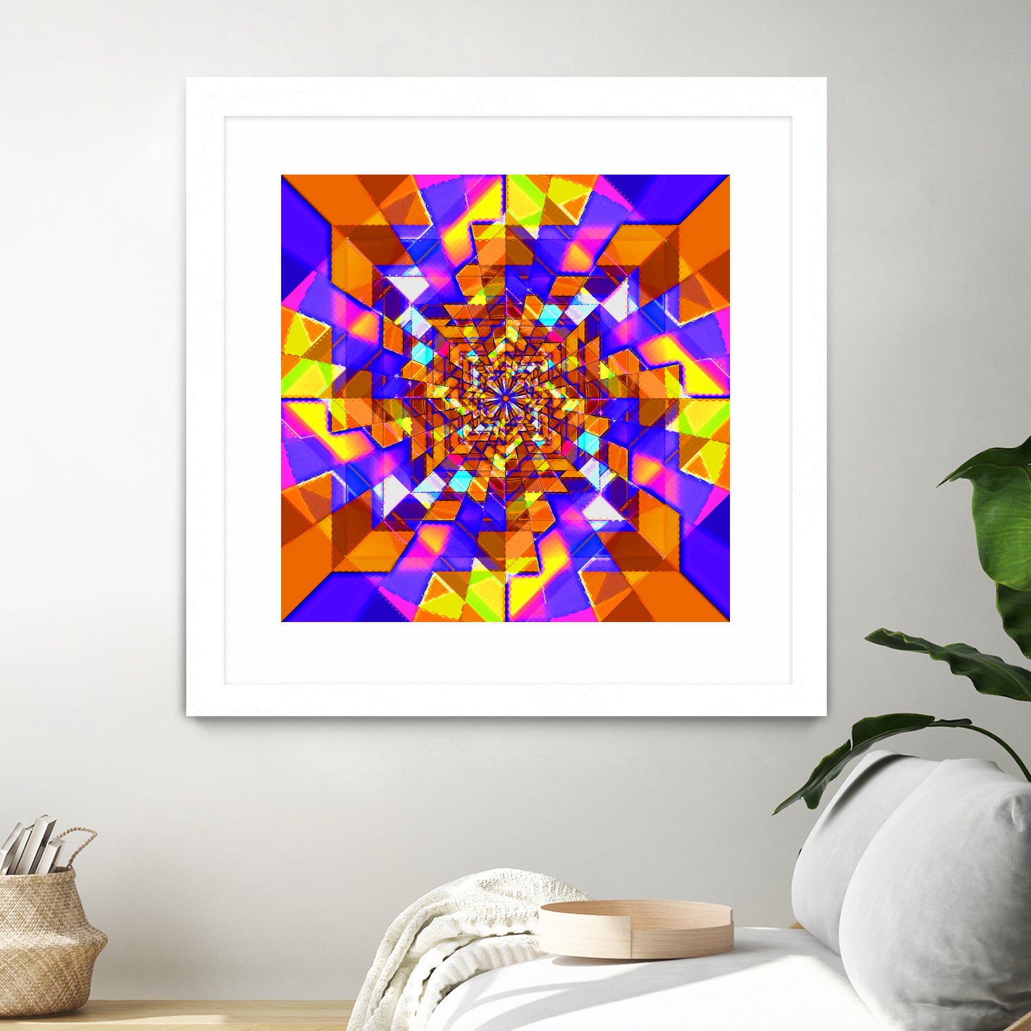 Spiral Squares by Pete Smith on GIANT ART - fuchsia digital painting