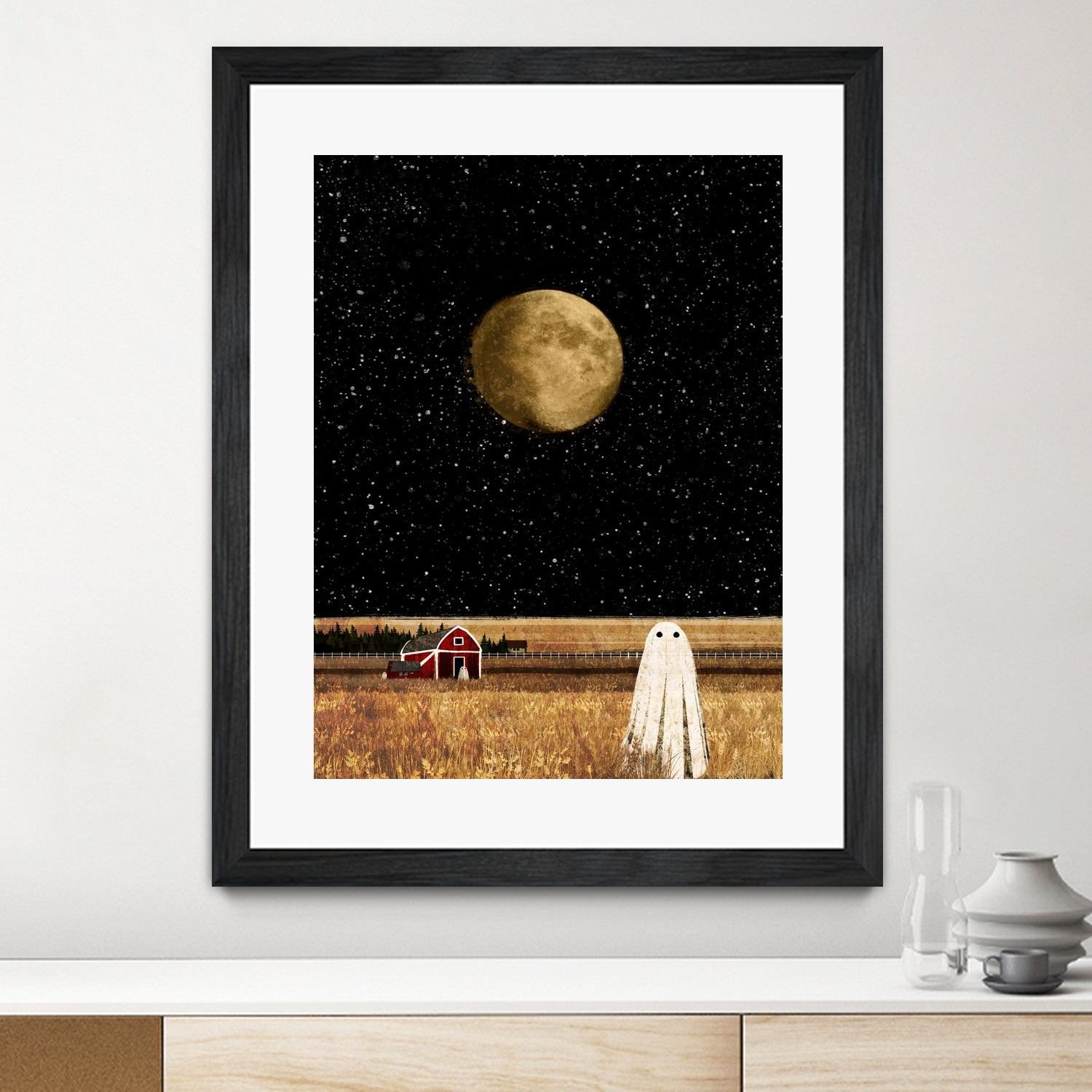 harvest moon by Katherine Blower on GIANT ART - black digital painting