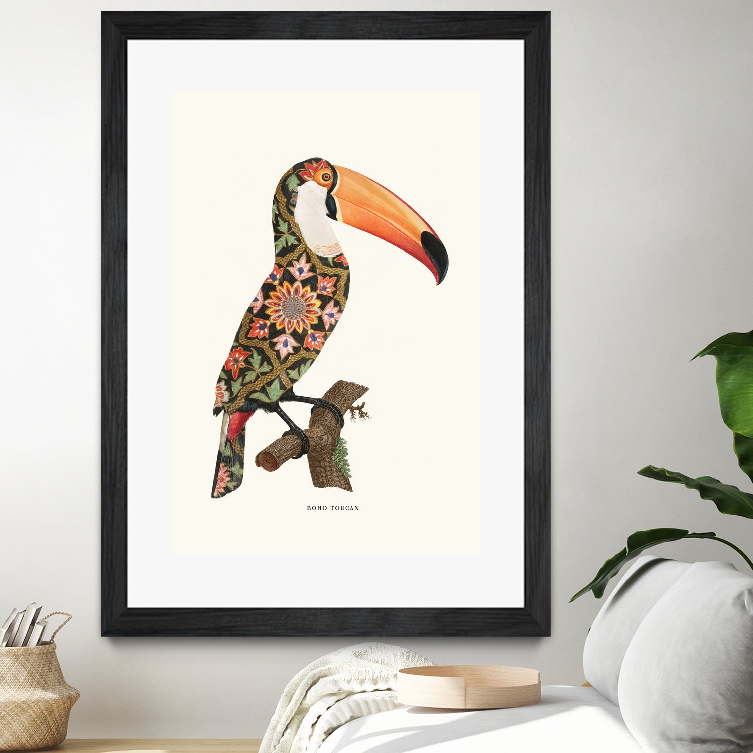 Boho Toucan by Jonas Loose on GIANT ART - orange digital drawing