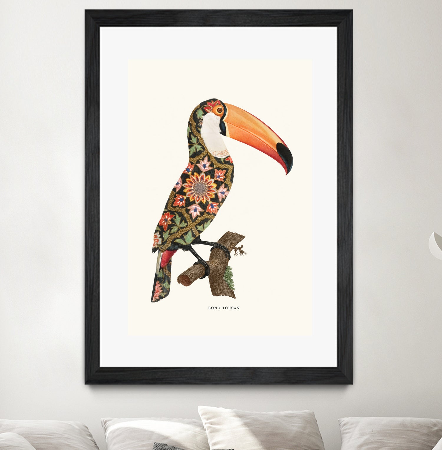 Boho Toucan by Jonas Loose on GIANT ART - orange digital drawing