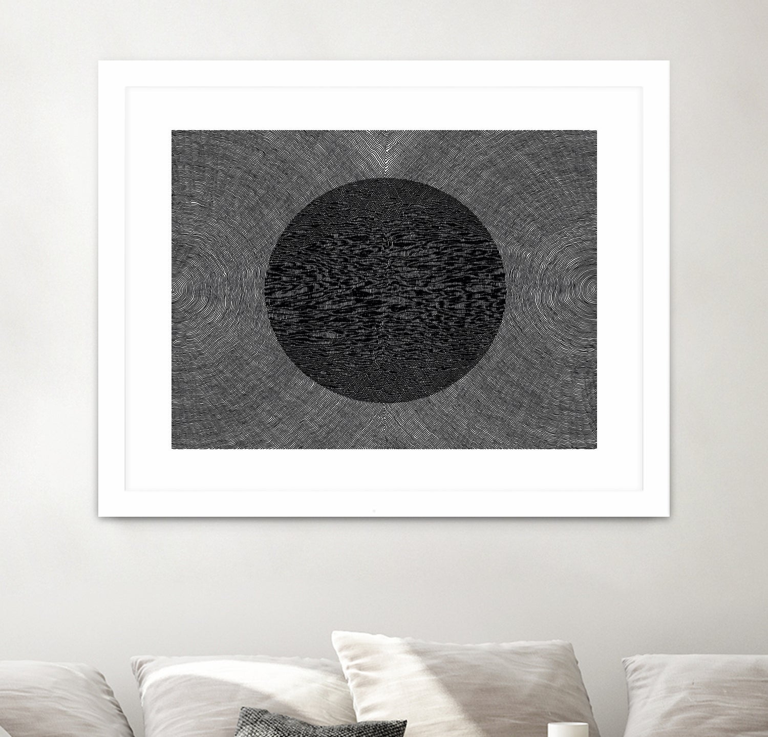 Constructive Interference Pattern by Victor Fitzsimons on GIANT ART - black digital drawing