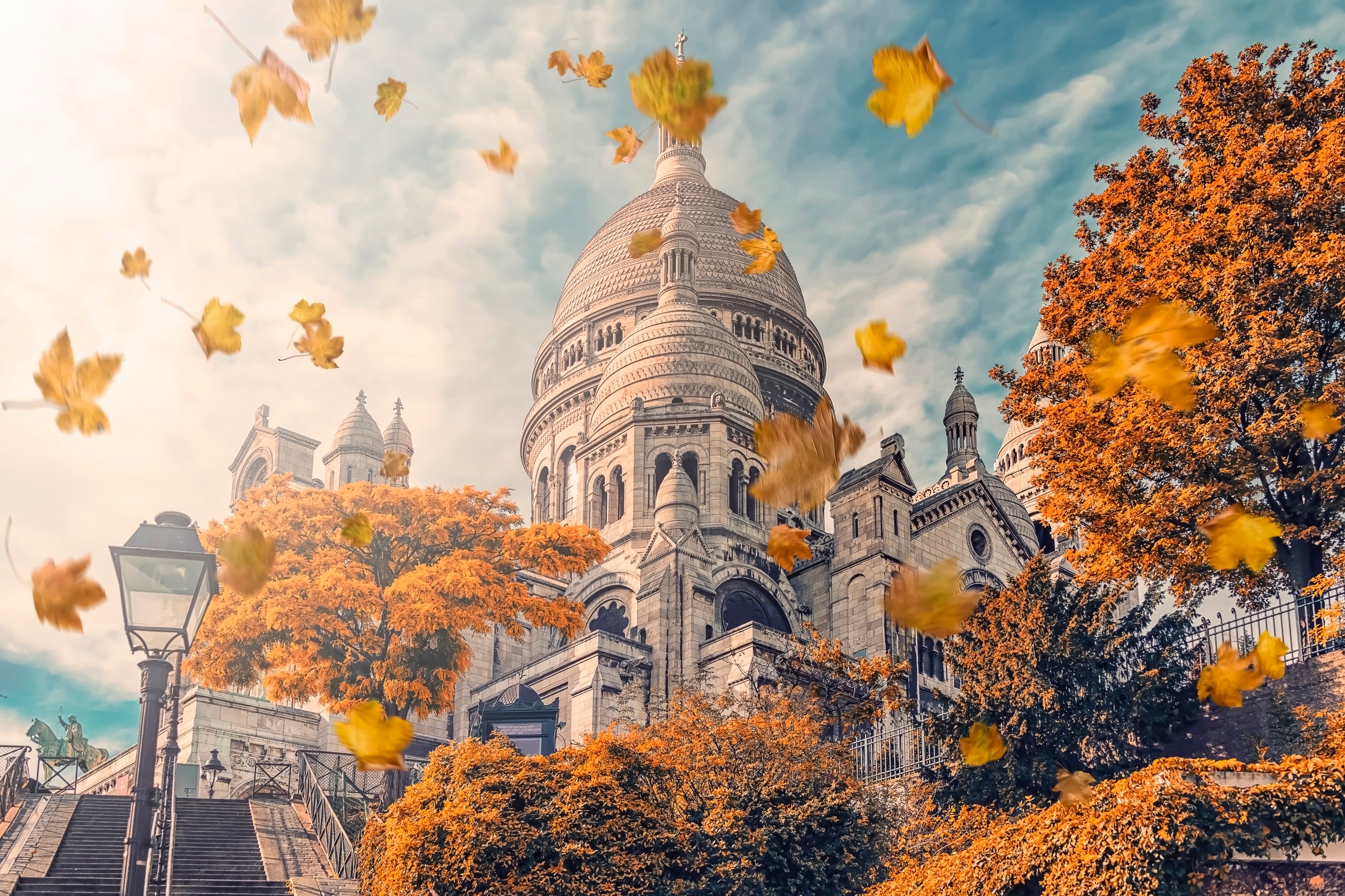 Autumn in Montmartre by emmanuel charlat on GIANT ART - orange photo illustration