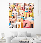 Pastel Cityscape by Uma Gokhale on GIANT ART - pink digital painting