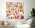 Pastel Cityscape by Uma Gokhale on GIANT ART - pink digital painting