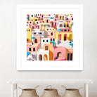 Pastel Cityscape by Uma Gokhale on GIANT ART - pink digital painting