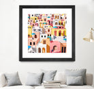 Pastel Cityscape by Uma Gokhale on GIANT ART - pink digital painting