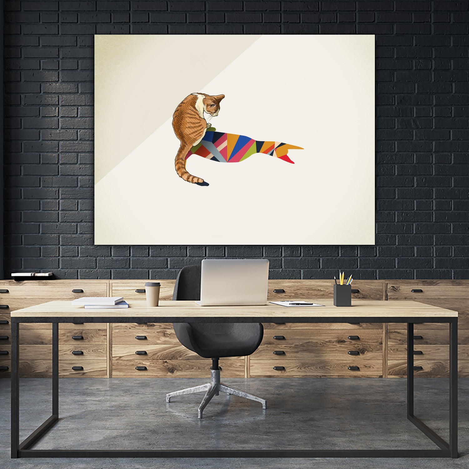 Walking Shadow, Cat 2 by Jason Ratliff on GIANT ART - photo illustration