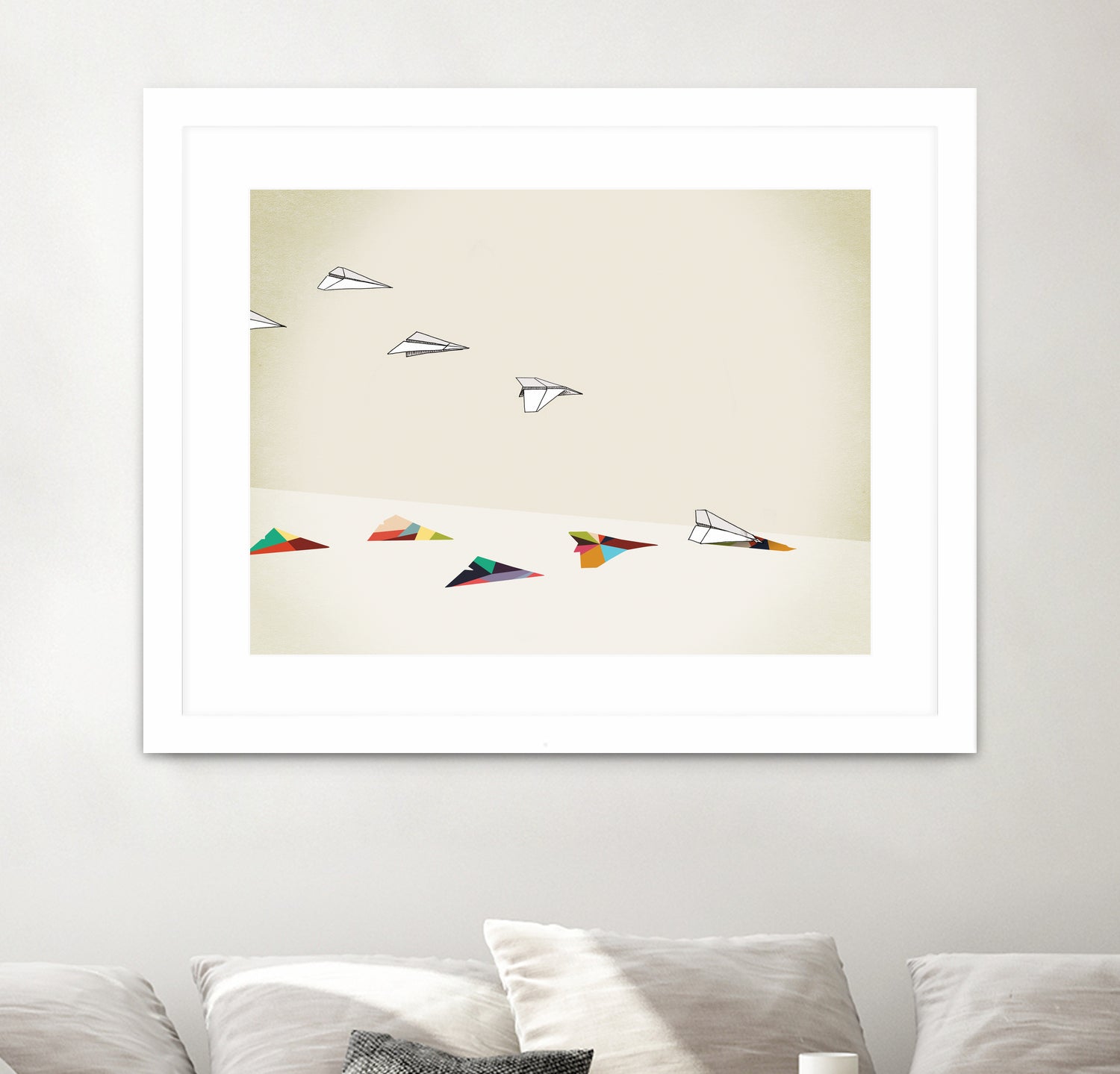 Walking Shadow, Paper Planes by Jason Ratliff on GIANT ART - white photo illustration