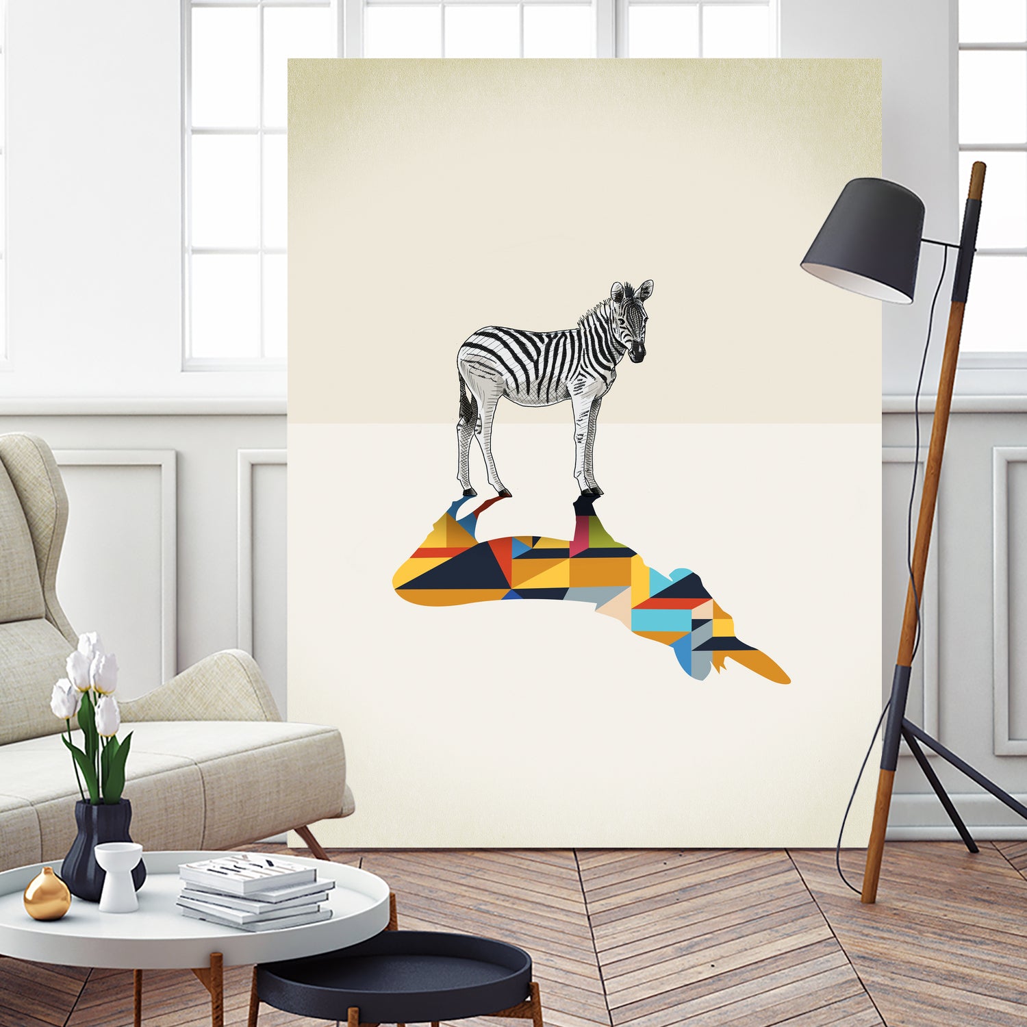 Walking Shadow, Zebra by Jason Ratliff on GIANT ART - photo illustration