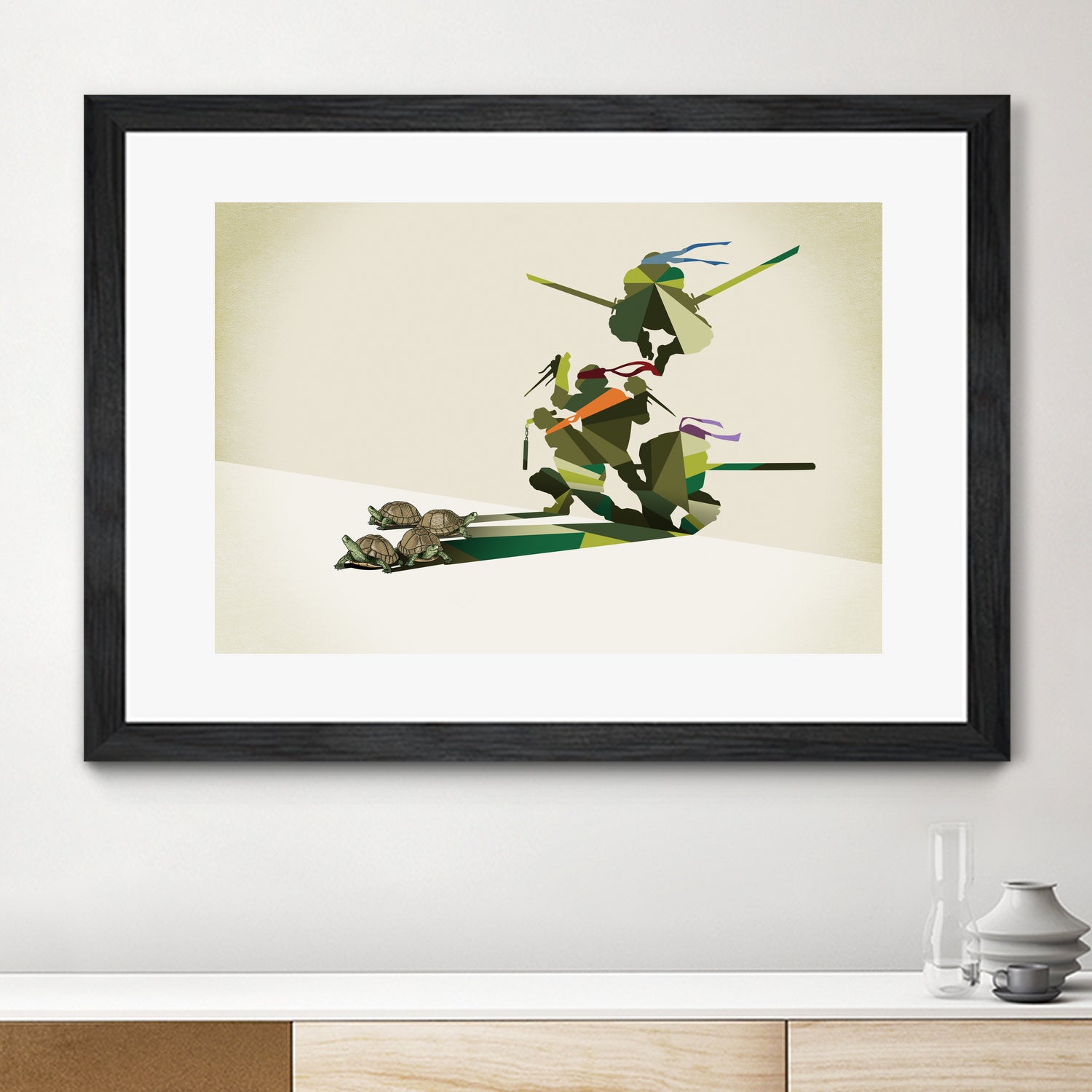 Walking Shadow, Turtles by Jason Ratliff on GIANT ART - green digital drawing