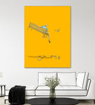 Float - With the pigeons by Jason Ratliff on GIANT ART - yellow digital painting