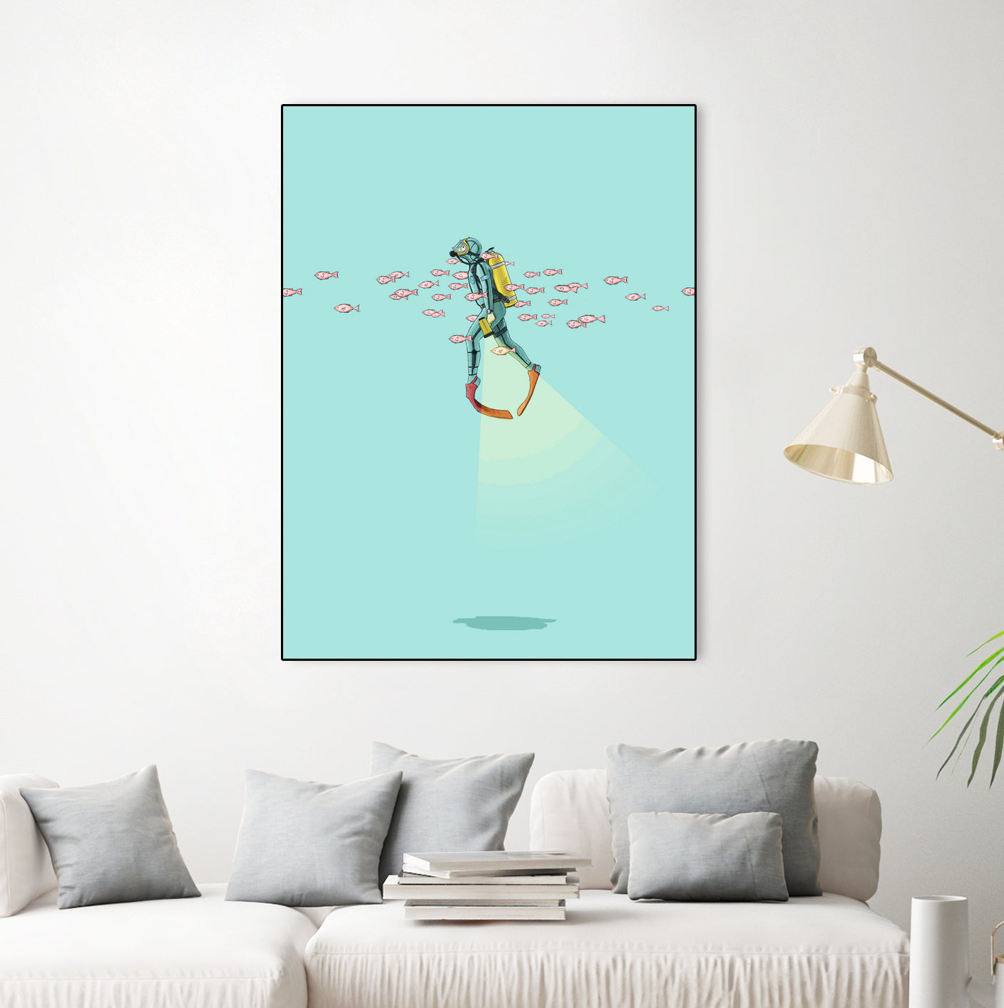 Float - Under the sea by Jason Ratliff on GIANT ART - blue digital painting