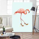 Fancy Flamingo by Jonas Loose on GIANT ART - blue photo manipulation