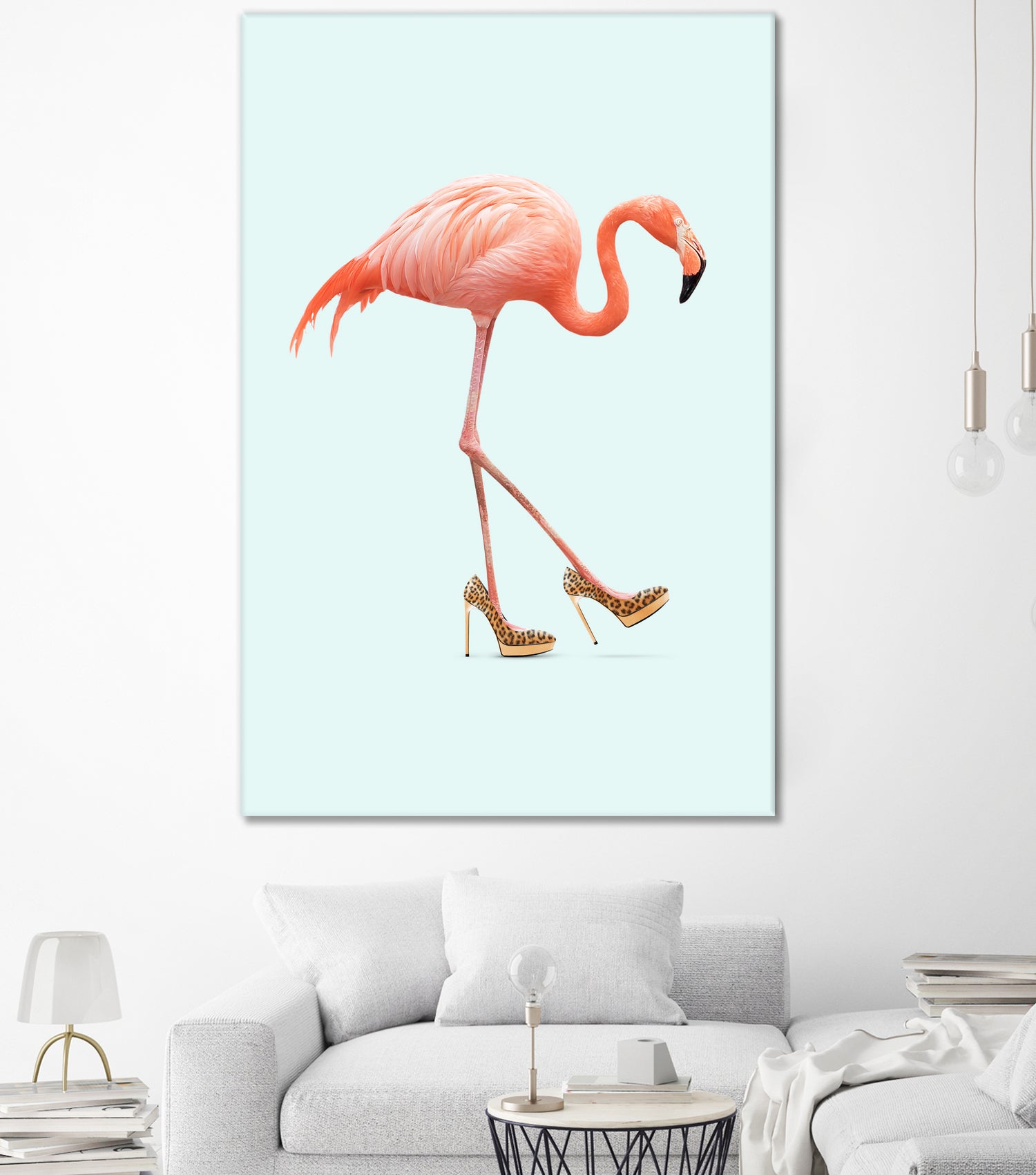 Fancy Flamingo by Jonas Loose on GIANT ART - blue photo manipulation