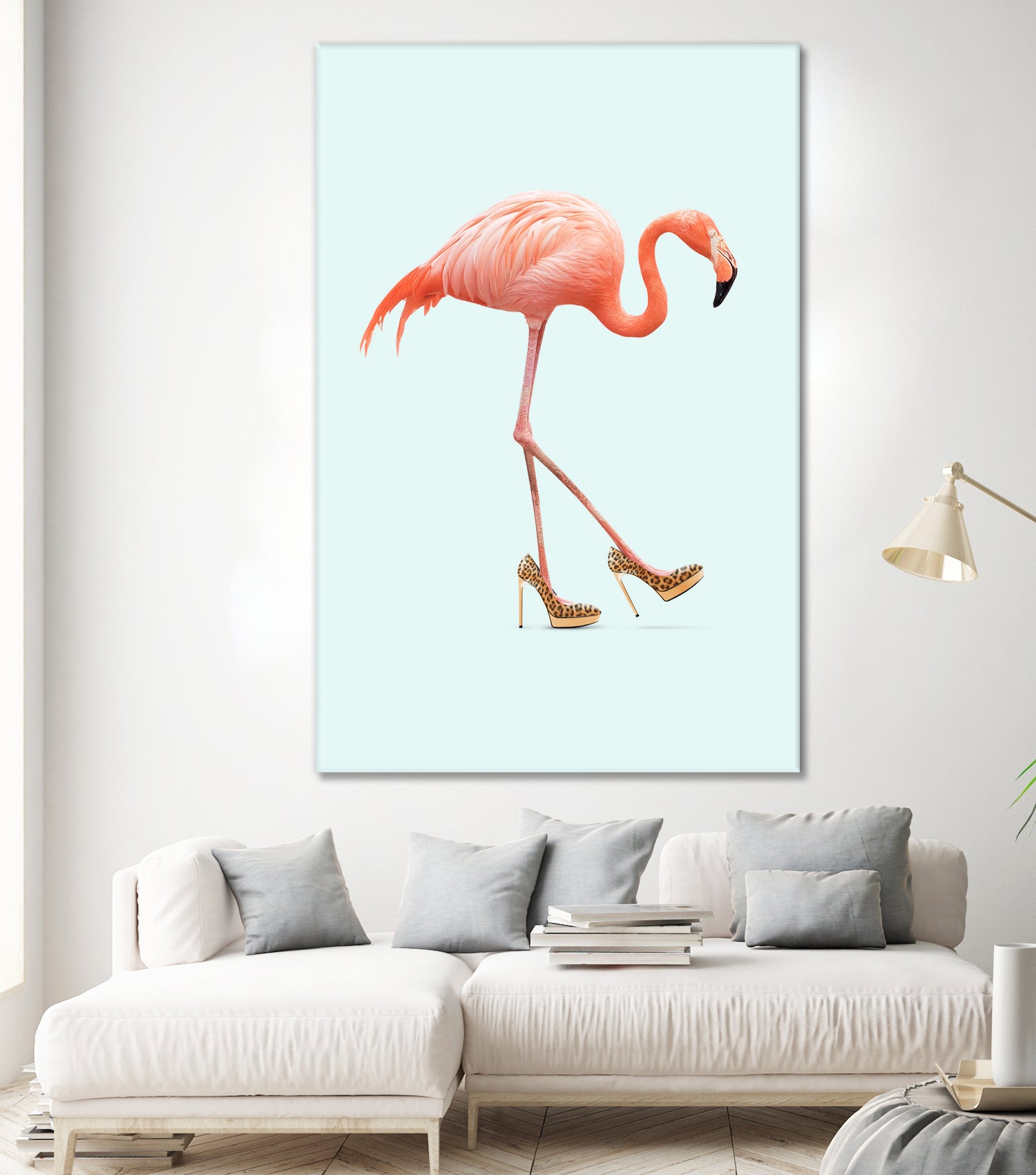 Fancy Flamingo by Jonas Loose on GIANT ART - blue photo manipulation