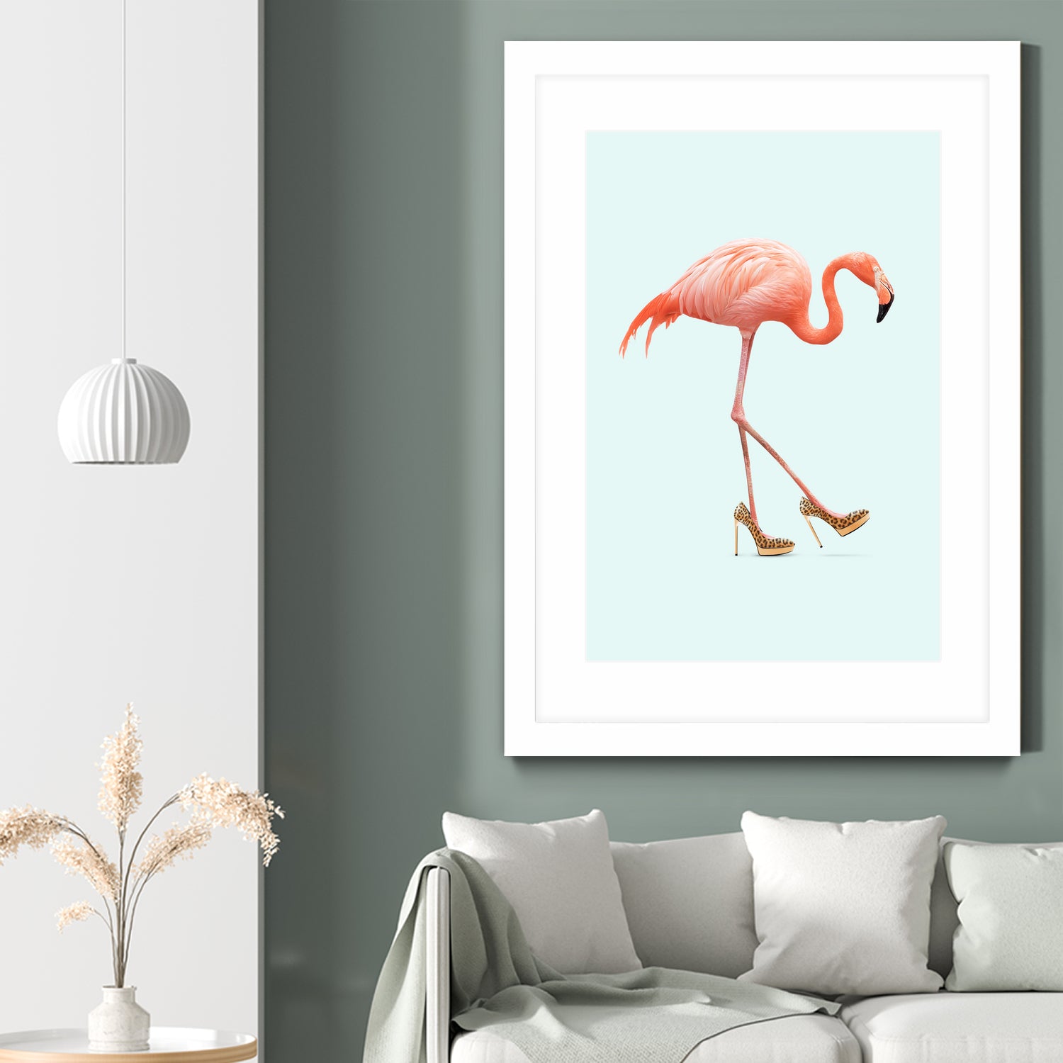 Fancy Flamingo by Jonas Loose on GIANT ART - blue photo manipulation