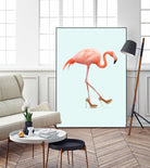 Fancy Flamingo by Jonas Loose on GIANT ART - blue photo manipulation