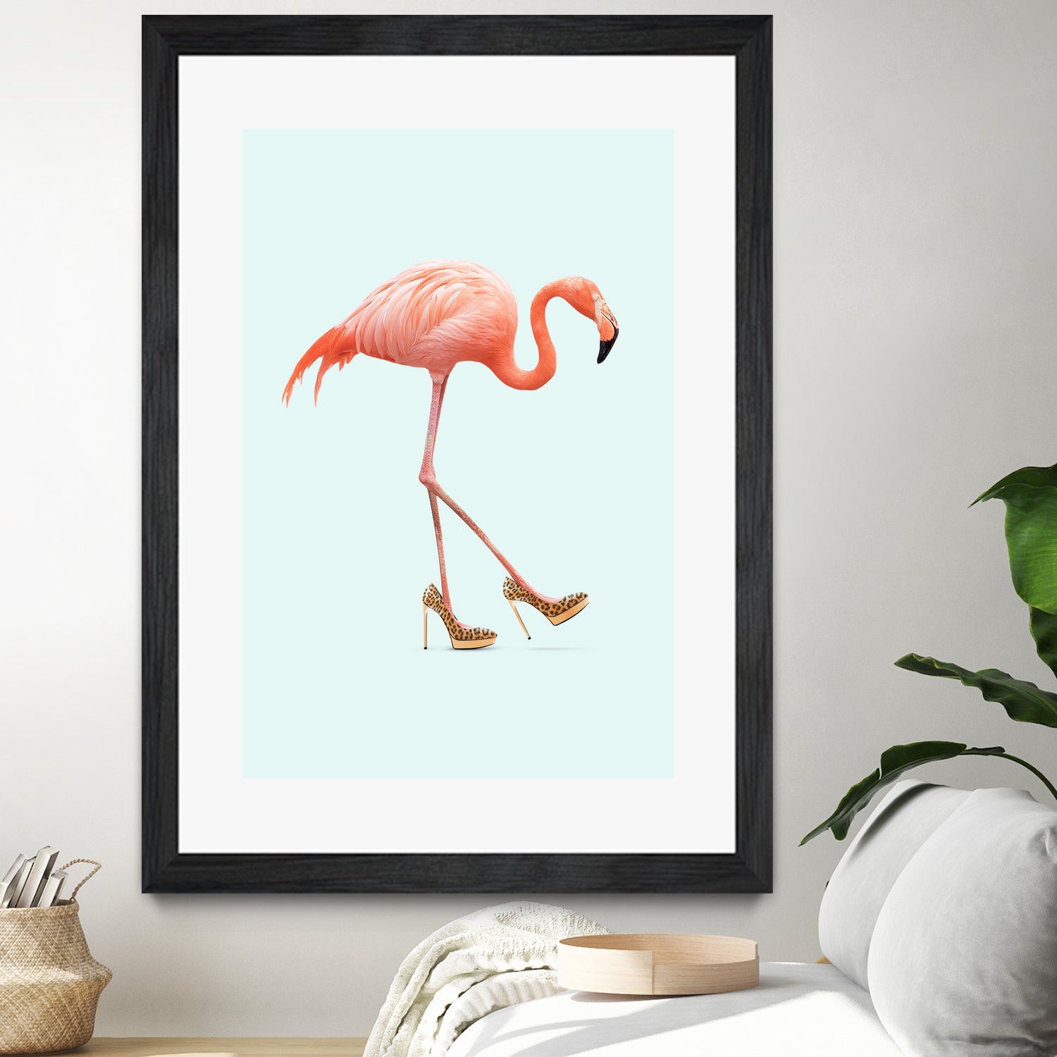 Fancy Flamingo by Jonas Loose on GIANT ART - blue photo manipulation