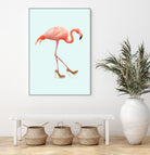 Fancy Flamingo by Jonas Loose on GIANT ART - blue photo manipulation