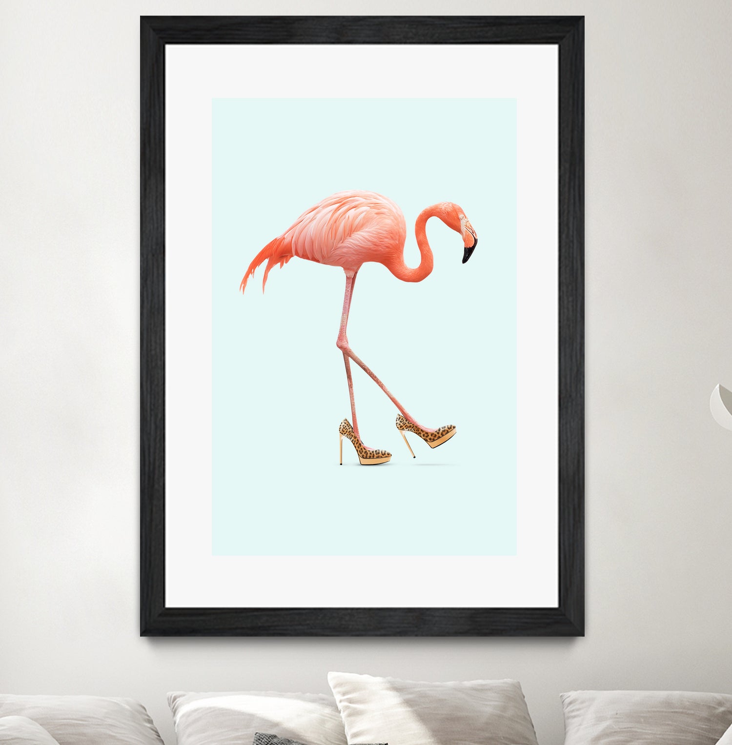 Fancy Flamingo by Jonas Loose on GIANT ART - blue photo manipulation