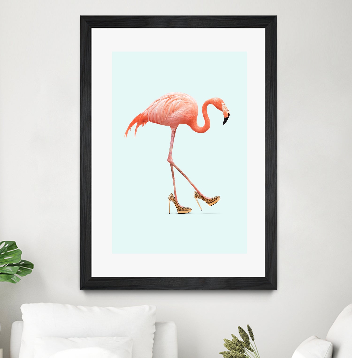 Fancy Flamingo by Jonas Loose on GIANT ART - blue photo manipulation