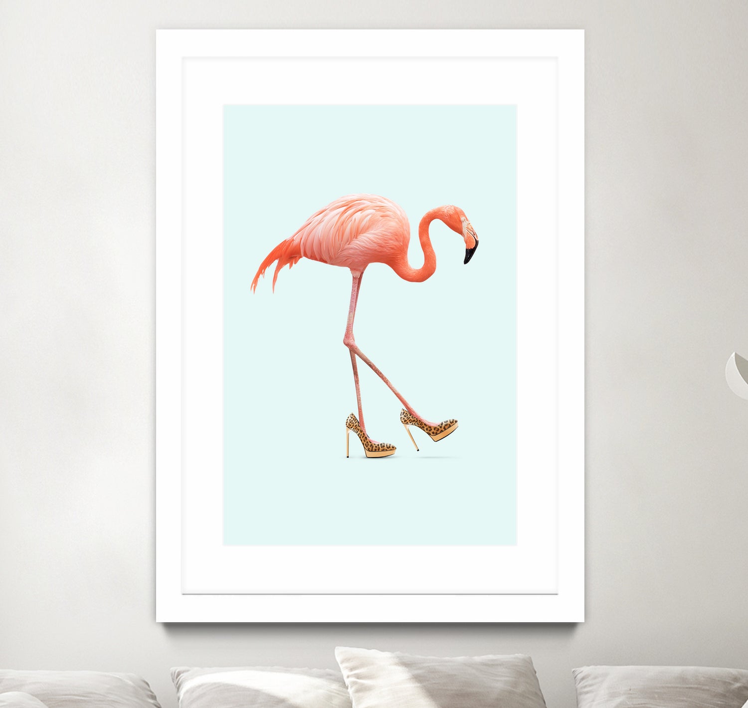 Fancy Flamingo by Jonas Loose on GIANT ART - blue photo manipulation