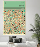 Berlin Map by Jazzberry Blue on GIANT ART - pink vector illustration