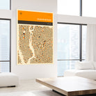 Manhattan Map by Jazzberry Blue on GIANT ART - orange vector illustration