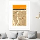 Manhattan Map by Jazzberry Blue on GIANT ART - orange vector illustration