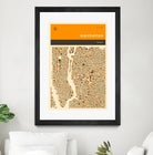 Manhattan Map by Jazzberry Blue on GIANT ART - orange vector illustration