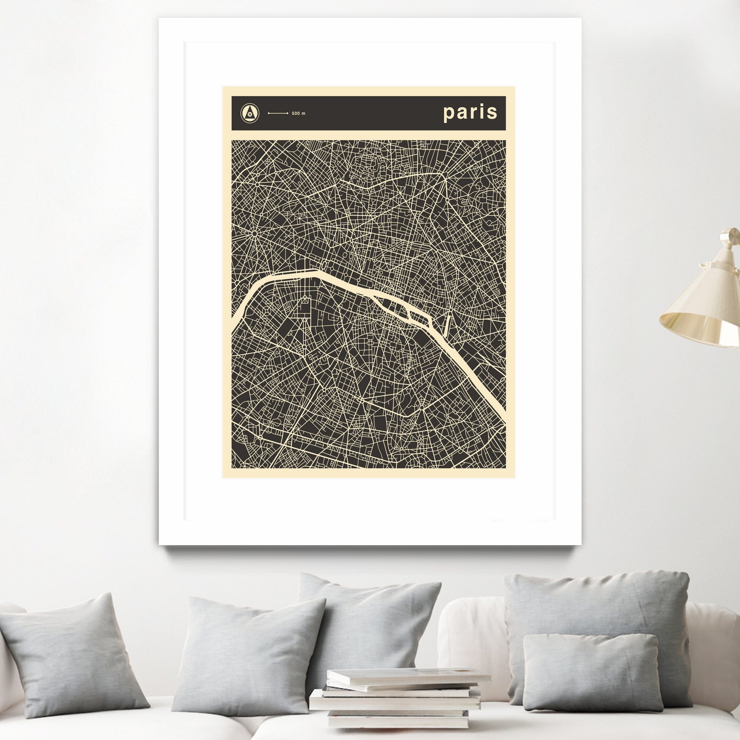 Paris Map 2 by Jazzberry Blue on GIANT ART - black vector illustration