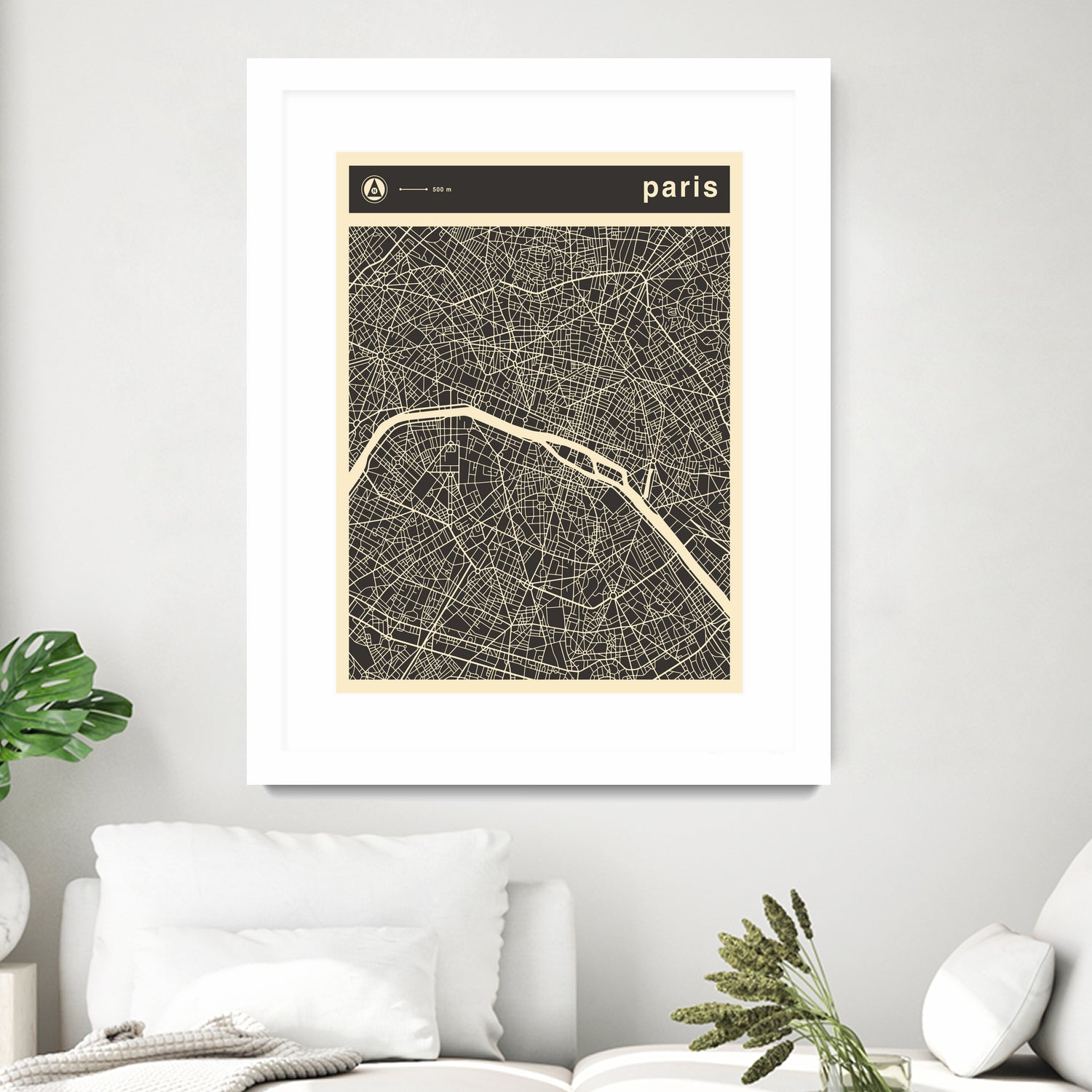 Paris Map 2 by Jazzberry Blue on GIANT ART - black vector illustration