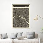 Paris Map 2 by Jazzberry Blue on GIANT ART - black vector illustration