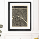 Paris Map 2 by Jazzberry Blue on GIANT ART - black vector illustration