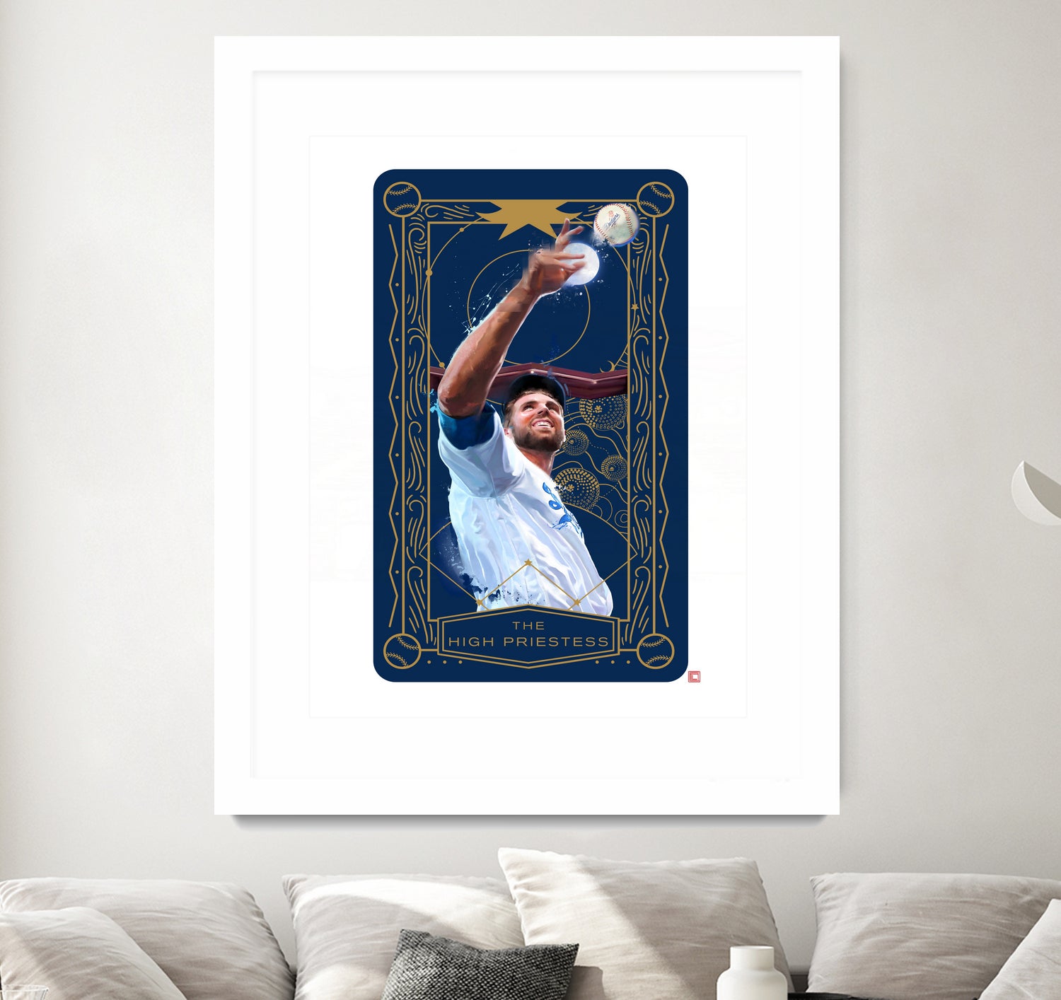 Dodgers Tarot: The High Priestess by Claudia Labarca on GIANT ART - blue digital painting