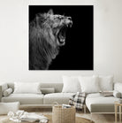 Lion in black and white by Lukas Holas on GIANT ART - black photo manipulation