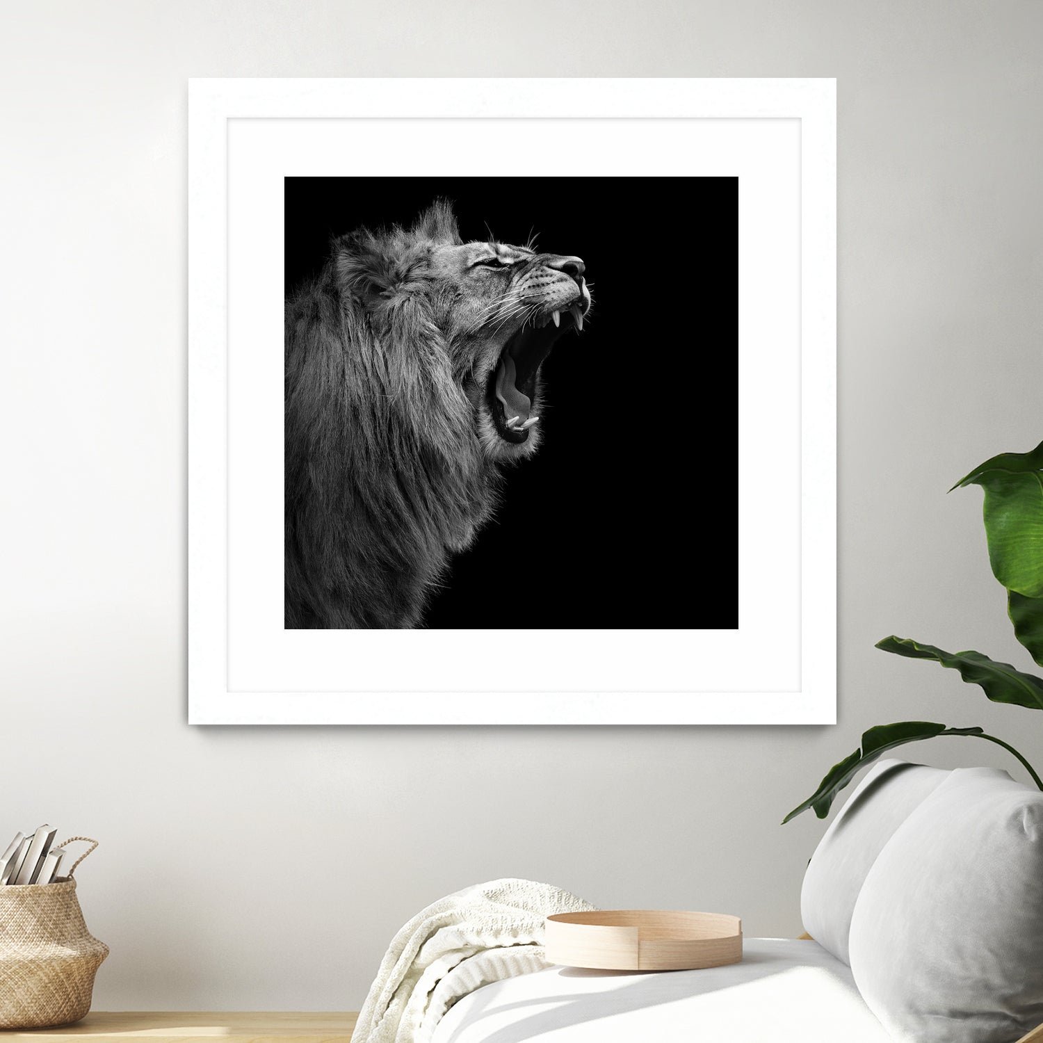 Lion in black and white by Lukas Holas on GIANT ART - black photo manipulation