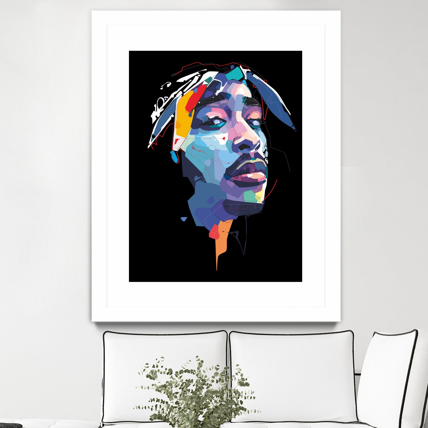 tupac by Deni Rahayu on GIANT ART - white digital drawing