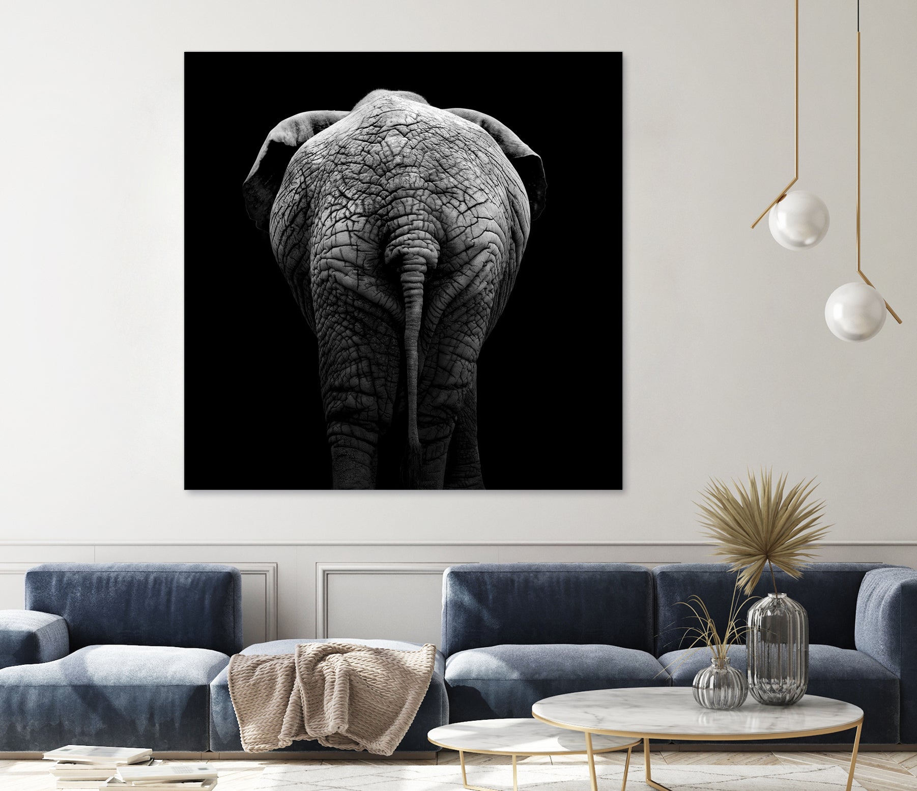 Elephant In Black And White by Lukas Holas on GIANT ART - black photo manipulation