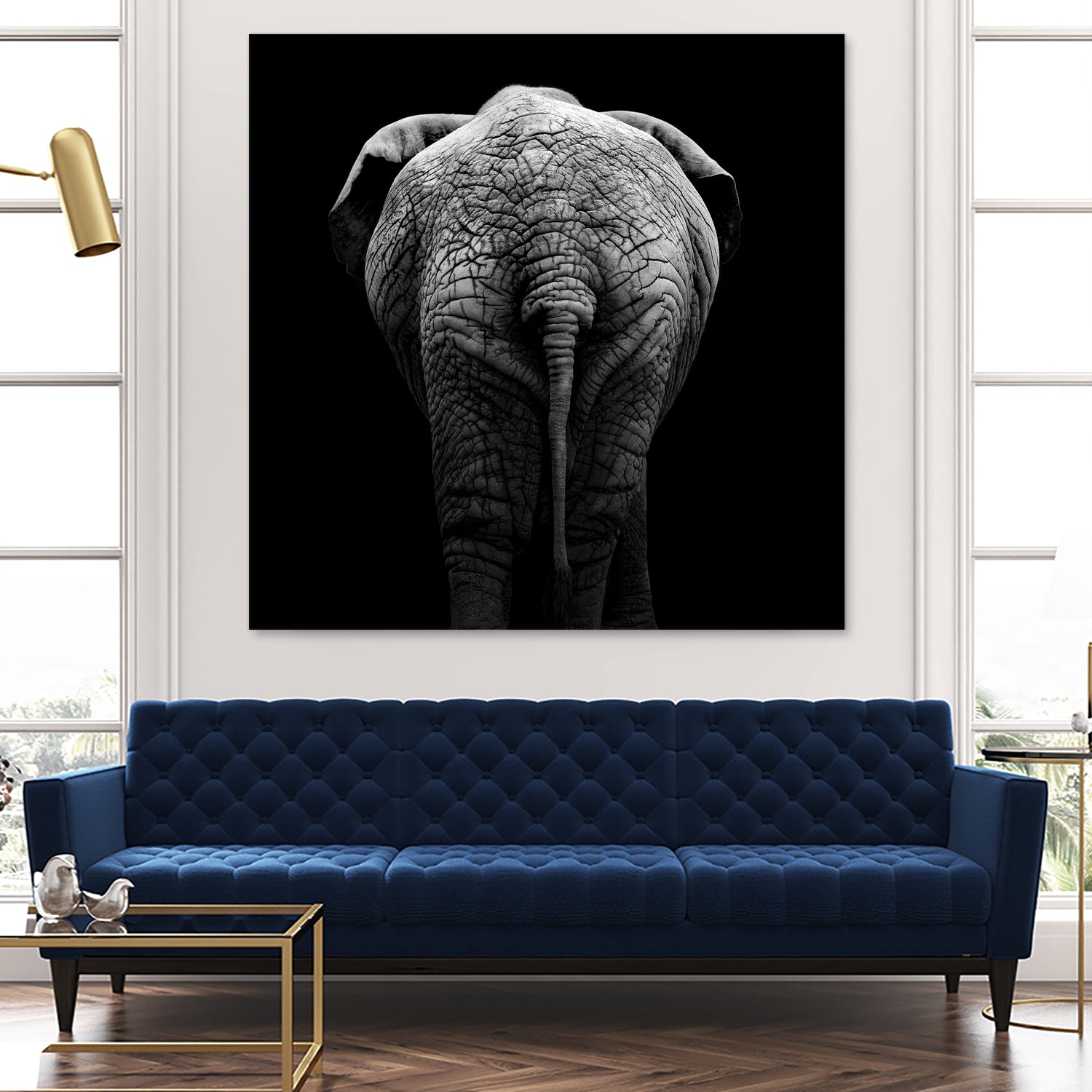 Elephant In Black And White by Lukas Holas on GIANT ART - black photo manipulation