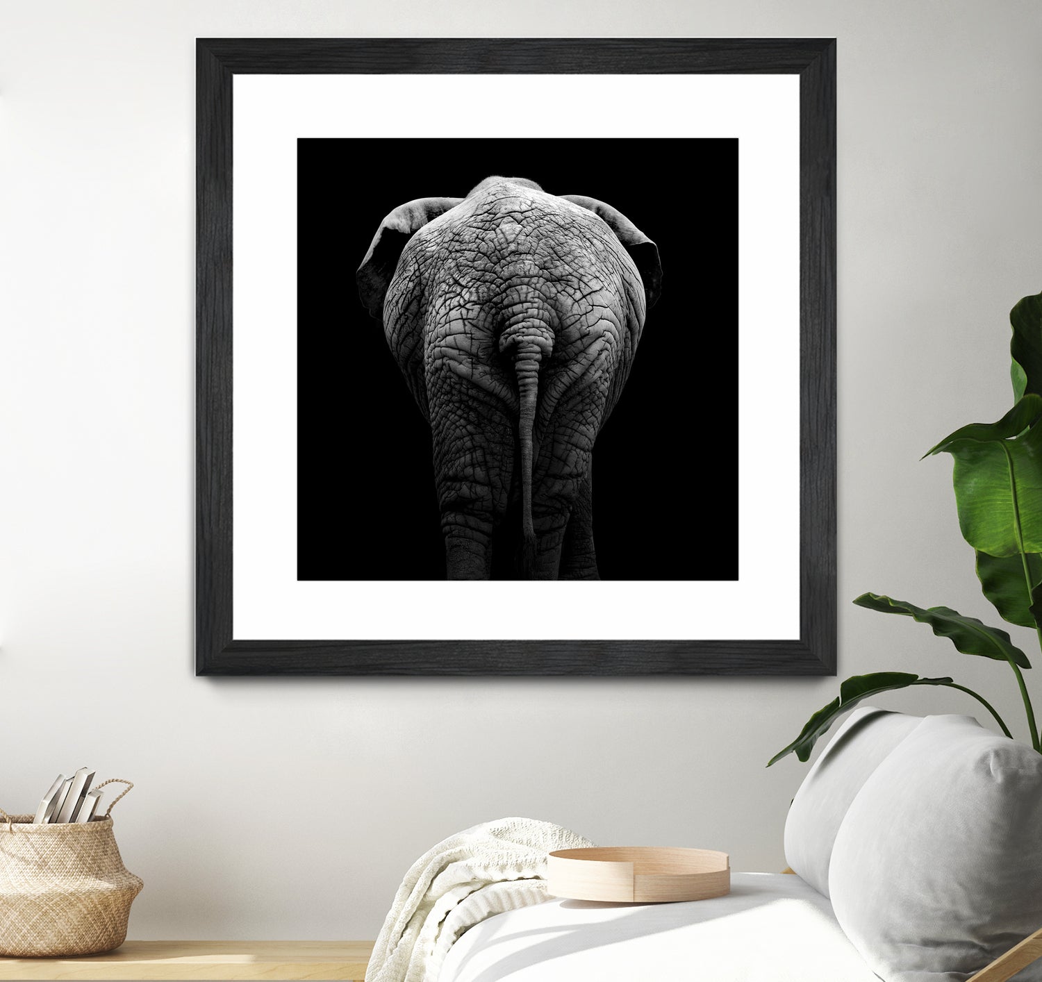 Elephant In Black And White by Lukas Holas on GIANT ART - black photo manipulation