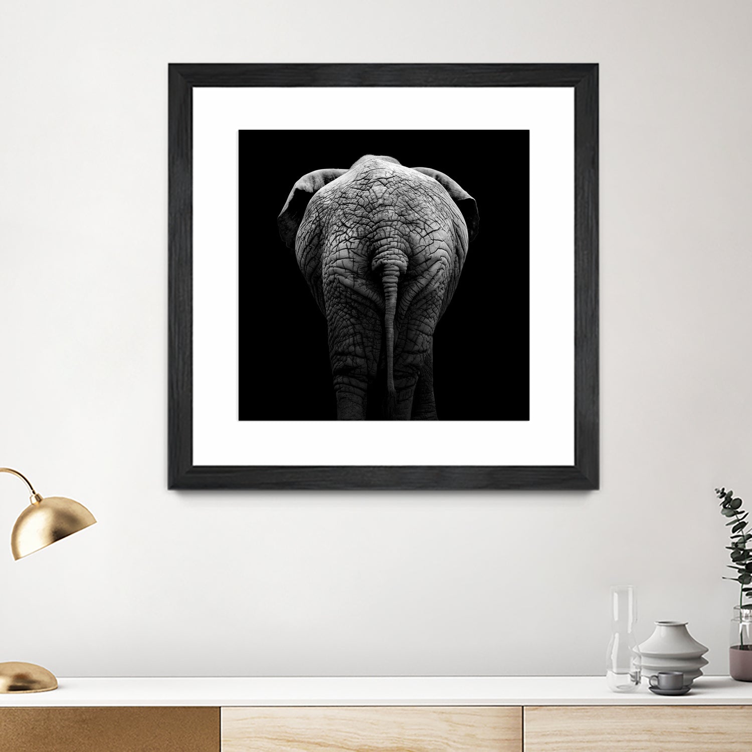 Elephant In Black And White by Lukas Holas on GIANT ART - black photo manipulation