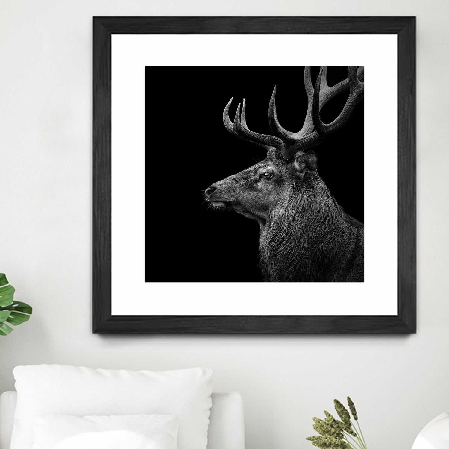 Deer In Black And White by Lukas Holas on GIANT ART - black photo manipulation