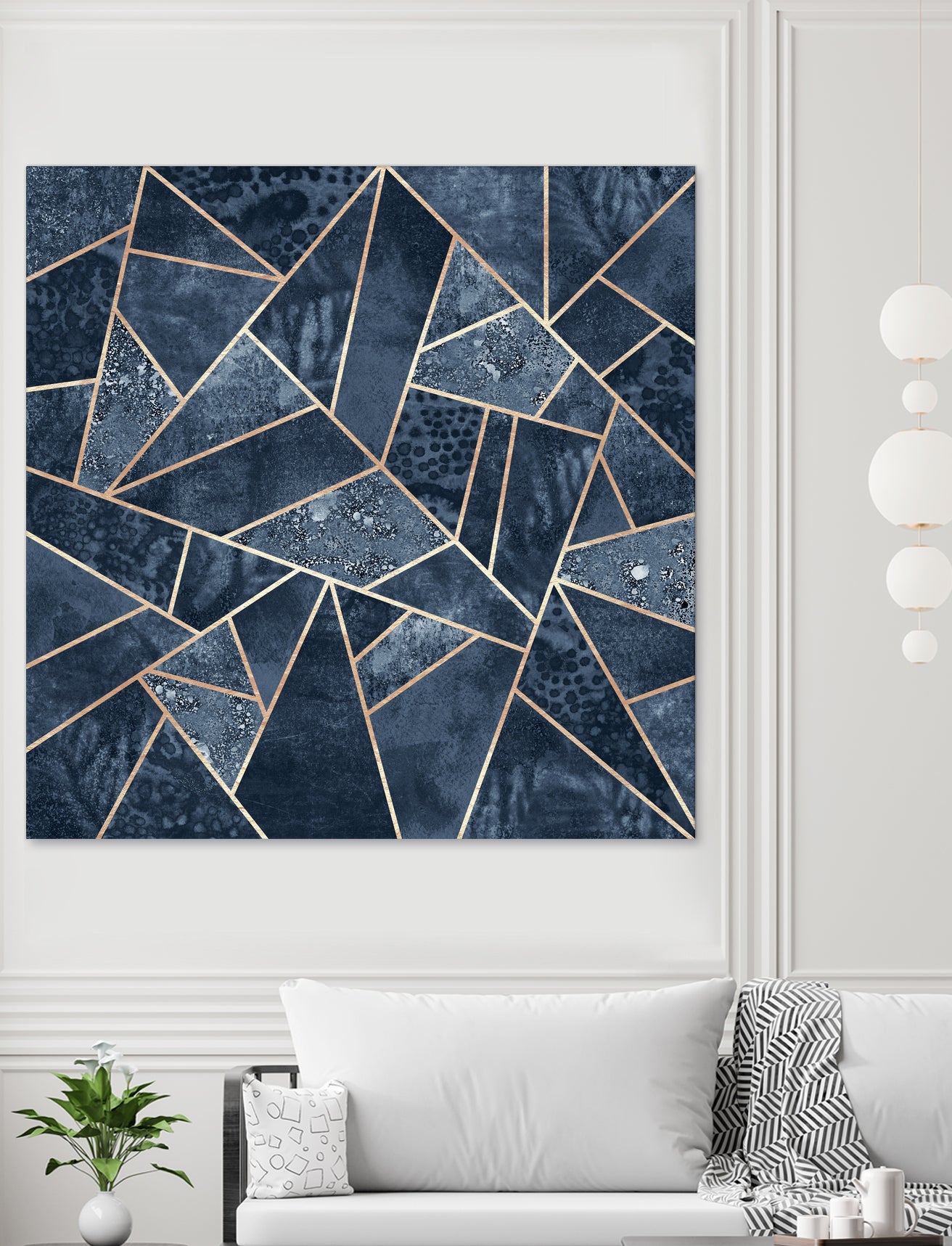 Doft Dark Blue Stone by Elisabeth Fredriksson on GIANT ART - blue digital painting