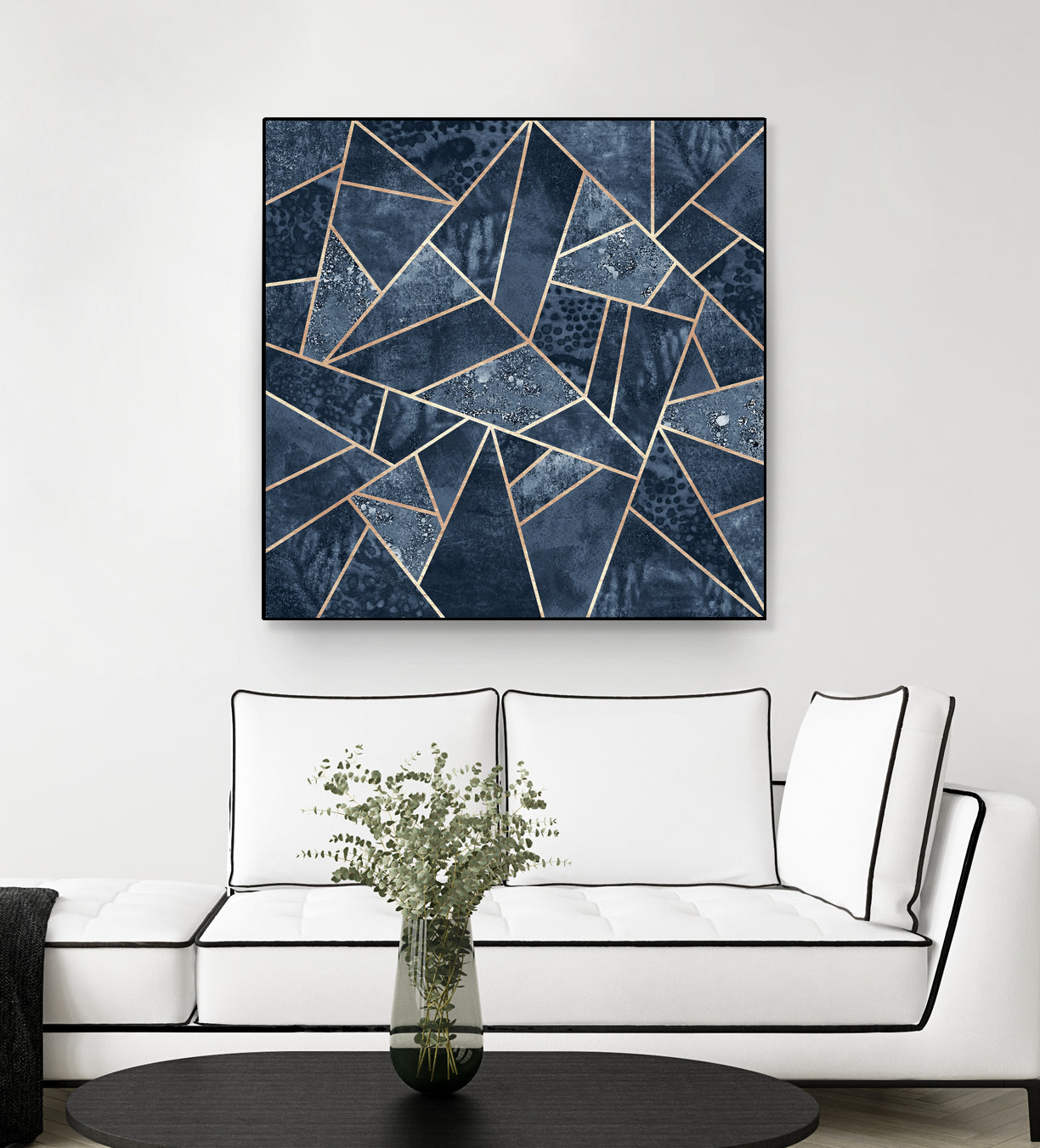 Doft Dark Blue Stone by Elisabeth Fredriksson on GIANT ART - blue digital painting