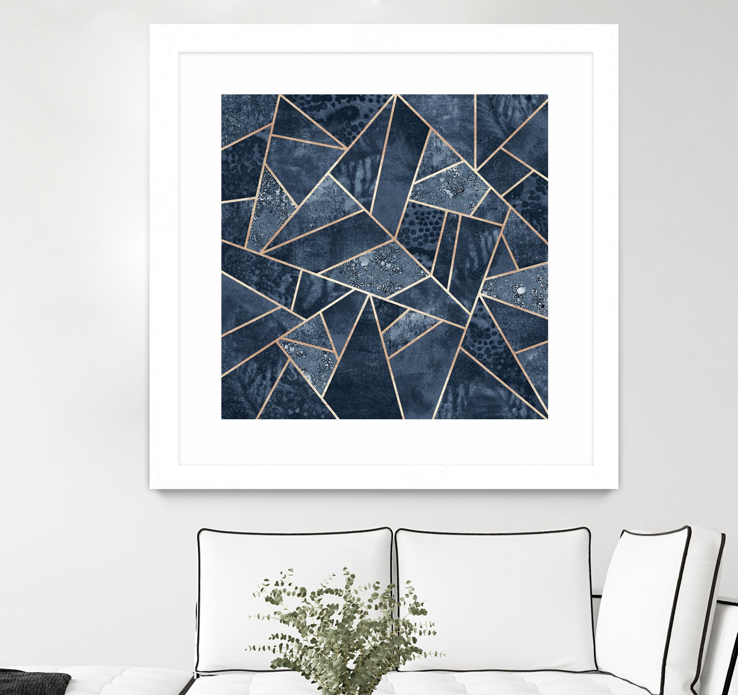 Doft Dark Blue Stone by Elisabeth Fredriksson on GIANT ART - blue digital painting