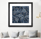 Doft Dark Blue Stone by Elisabeth Fredriksson on GIANT ART - blue digital painting