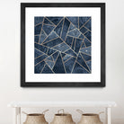 Doft Dark Blue Stone by Elisabeth Fredriksson on GIANT ART - blue digital painting