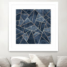 Doft Dark Blue Stone by Elisabeth Fredriksson on GIANT ART - blue digital painting